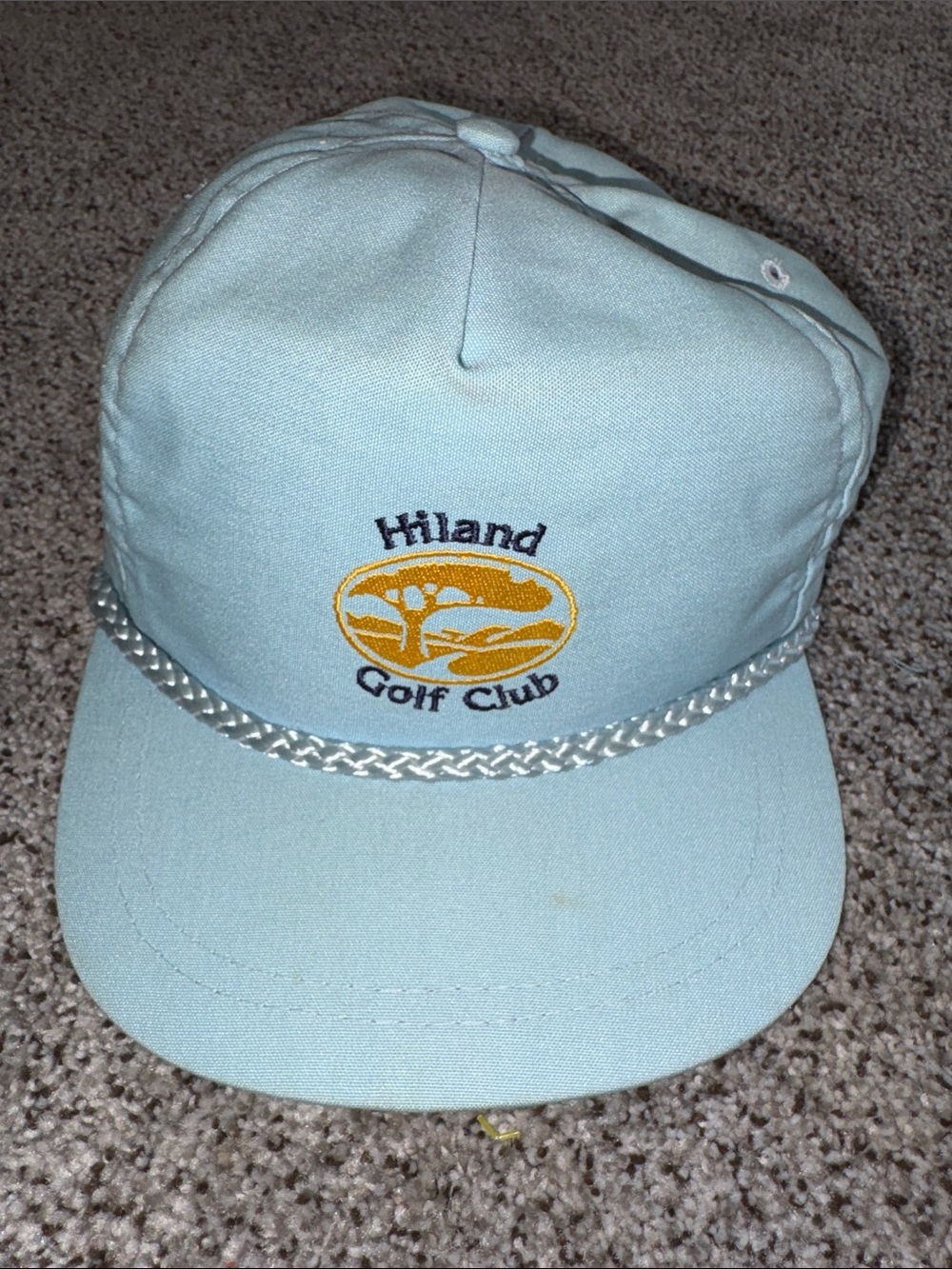 Hiland Golf Club Light Blue Rope-Trim Cap